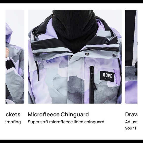 DOPE Blizzard W Full Zip Snowboard Jacket - M - Picture 9 of 13